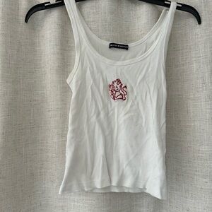 Brandy Melville, white tank top crap with devil